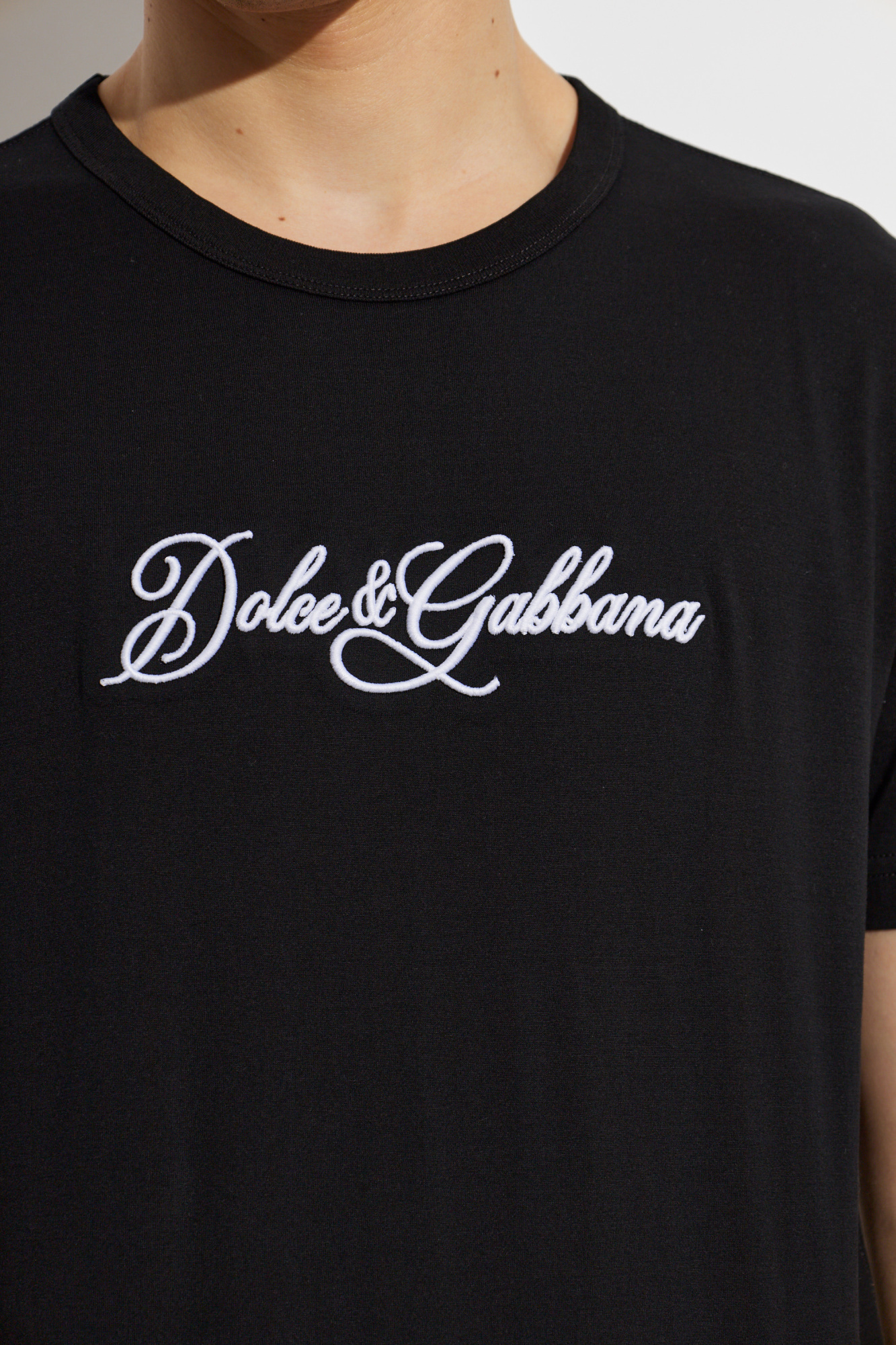 Dolce & Gabbana T-shirt with embroidered logo | Men's | Vitkac